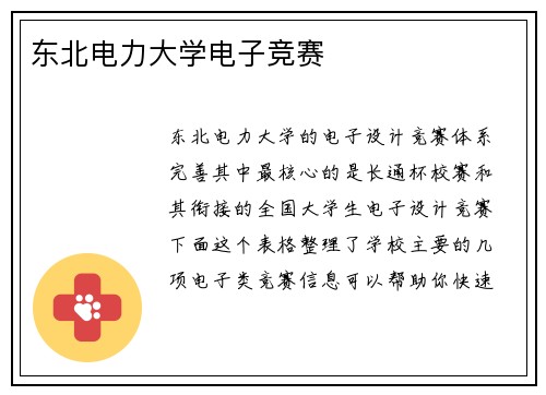 东北电力大学电子竞赛